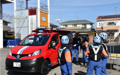 日本首輛配備無人機停機坪的消防應急指揮車
